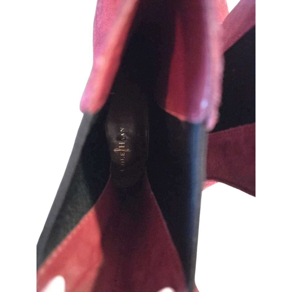 Cole‎ Haan Nike Air Waterproof Suede Chelsea Boots Burgundy